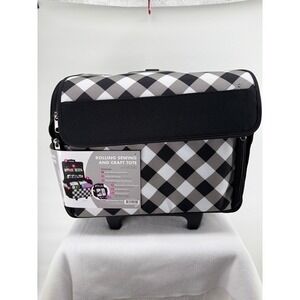 Everything Mary Rolling Sewing Machine Storage and Transport Tote With Wheels